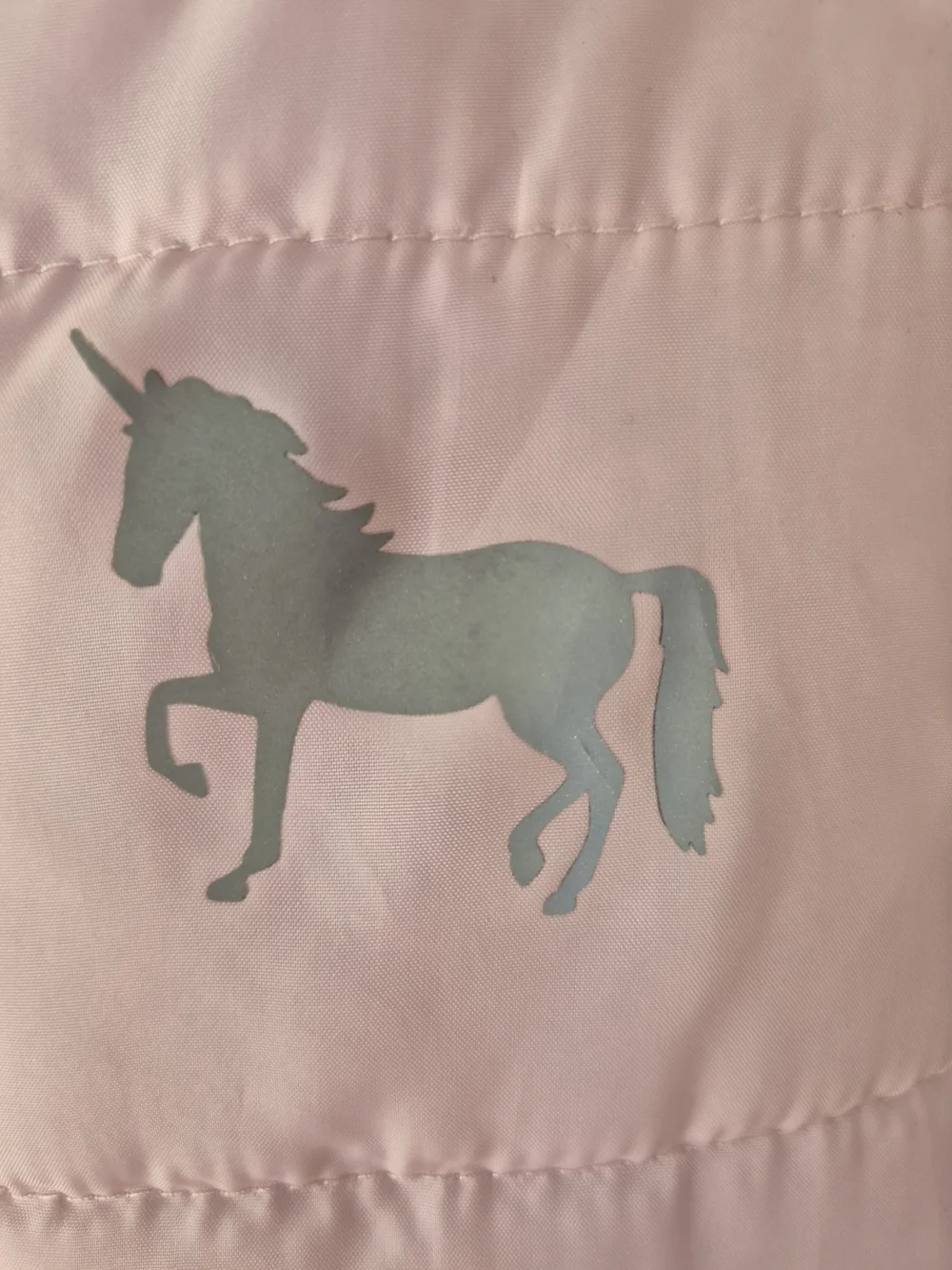 Lupilu Girls Pink Hooded Puffer VGirls Light Pink Puffer Vest with Horse Graphic